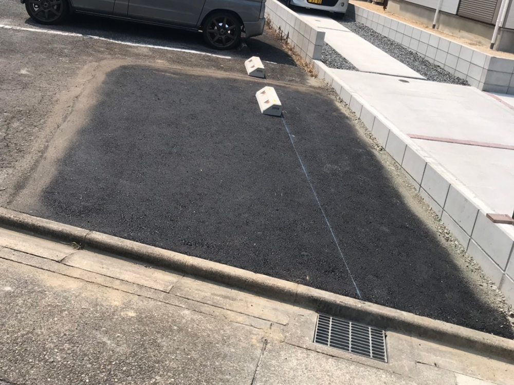 【愛知県名古屋市】駐車場の一部分のアスファルト舗装