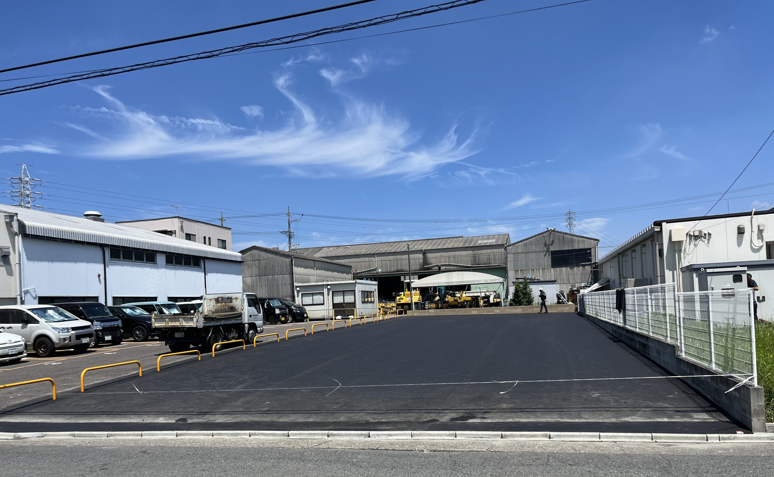 駐車場のアスファルト舗装工事