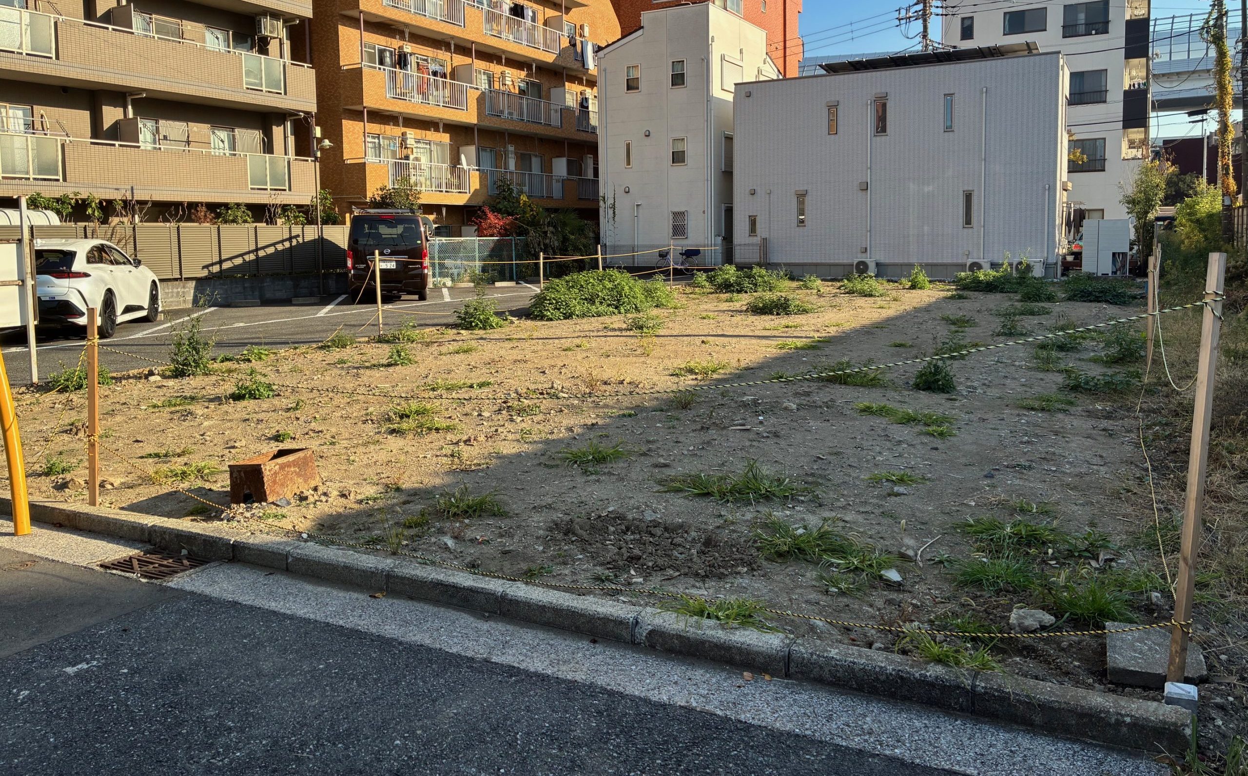 駐車場の砕石舗装工事